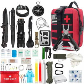 Outdoor SOS Emergency Survival Kit Multifunctional Survival Tool Tactical Civil Air Defense Combat Readiness Emergency Kit (Color: Red, Ships From: China) Outdoor SOS Emergency Survival Kit Multifunctional Survival Tool Tactical Civil Air Defense Combat Readiness Emergency Kit (Color: Red, Ships From: China)